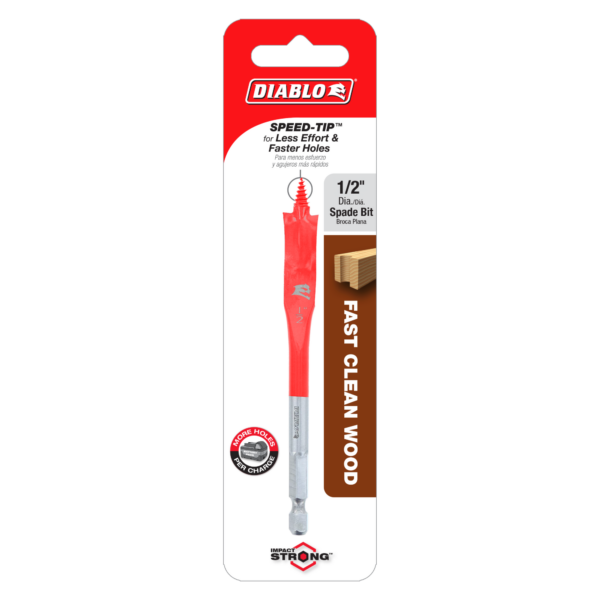 1/2" x 4" Spade Bit for Wood - Image 2