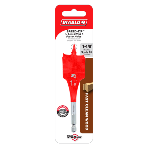 1-1/8" x 4" Spade Bit for Wood - Image 2