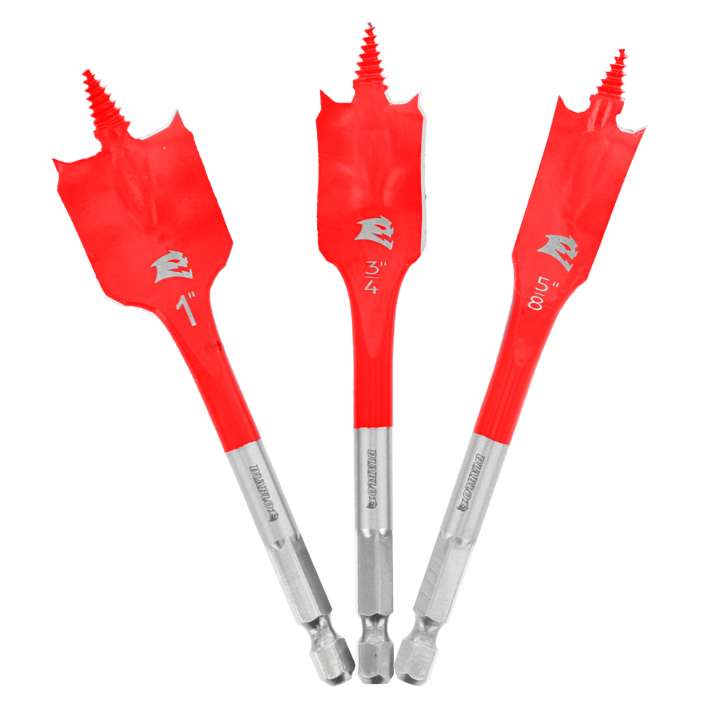 3 pc Spade Bit Set for Wood (3-Piece)