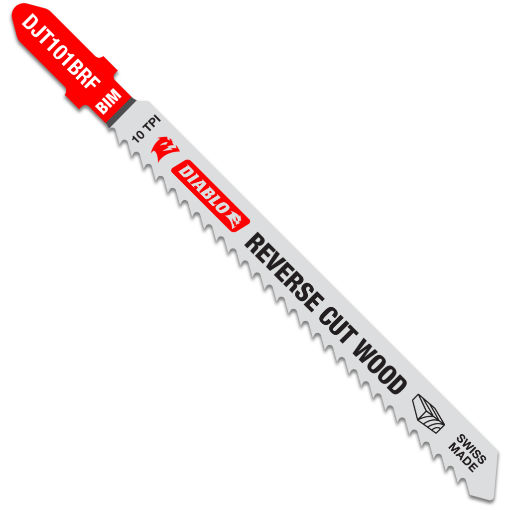 4" 10TPI Bi-Metal Jig Saw Blades for Reverse Wood Cuts (5-Pack)