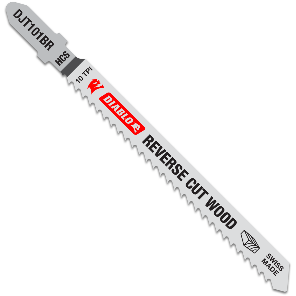 4" 10TPI High Carbon Steel Reverse Cut Jig Saw Blades for Wood (5-Pack)