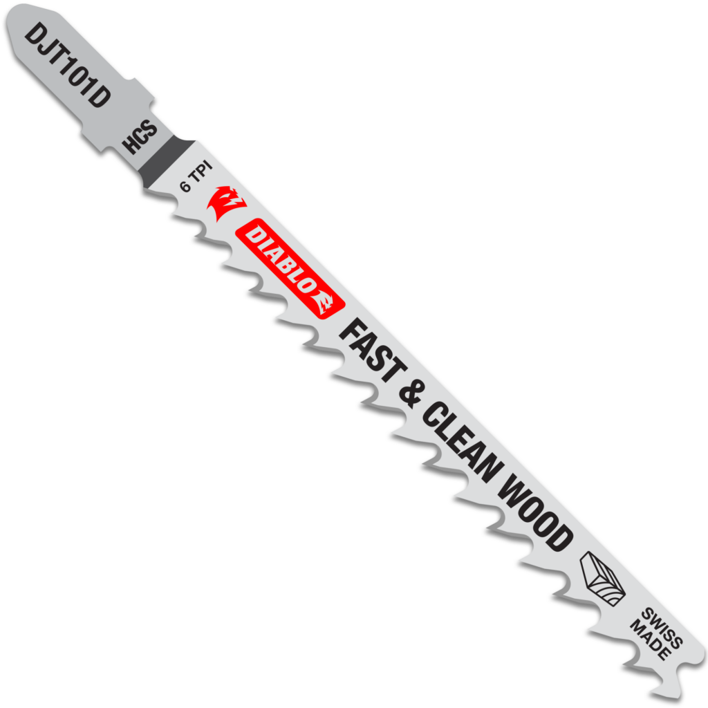 4" 6TPI High Carbon Steel Jig Saw Blades for Clean Wood (5-Pack)