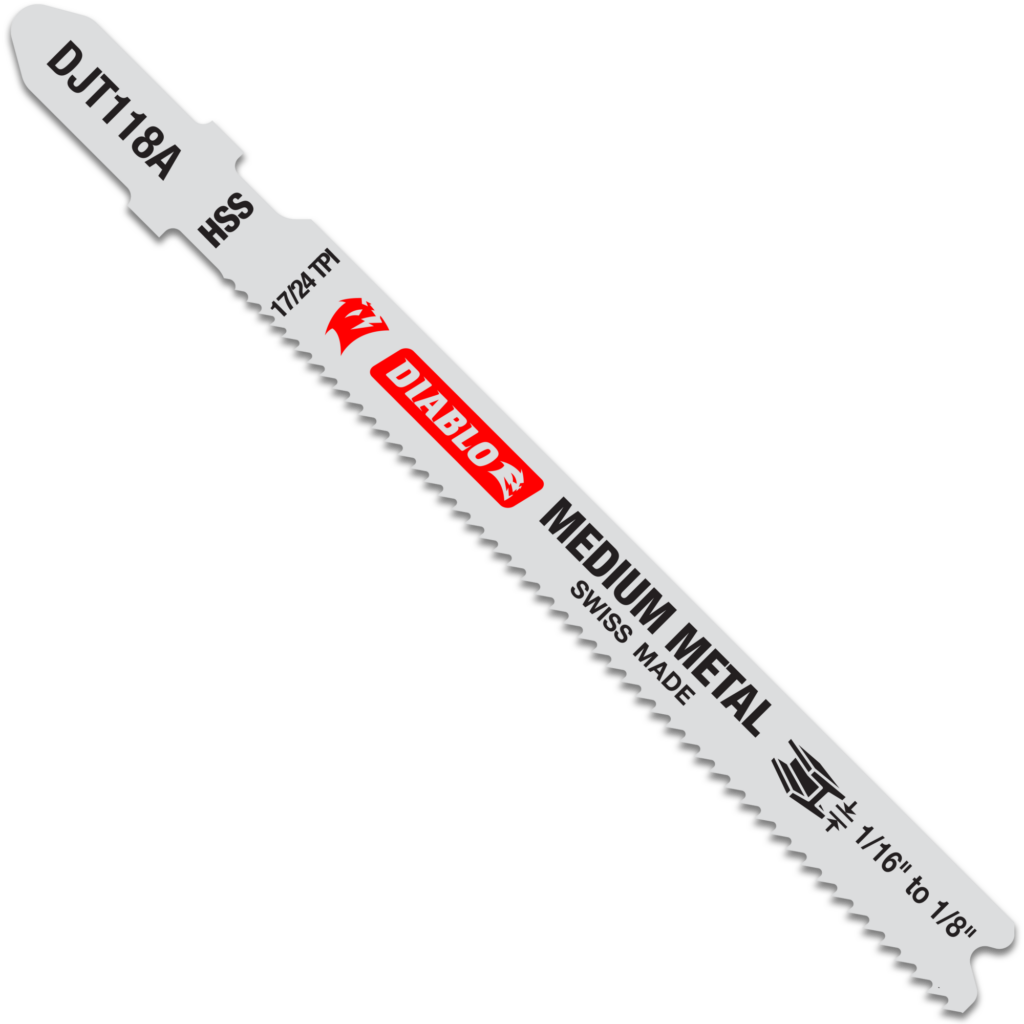 3-5/8" 17/24TPI High Speed Steel Jig Saw Blades for Medium Metal (5-Pack)