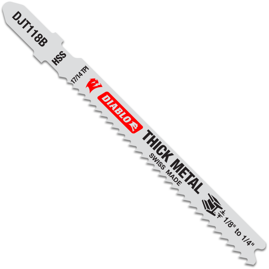 3-5/8" 17/14TPI High Speed Steel Jig Saw Blades for Thick Metal (5-Pack)