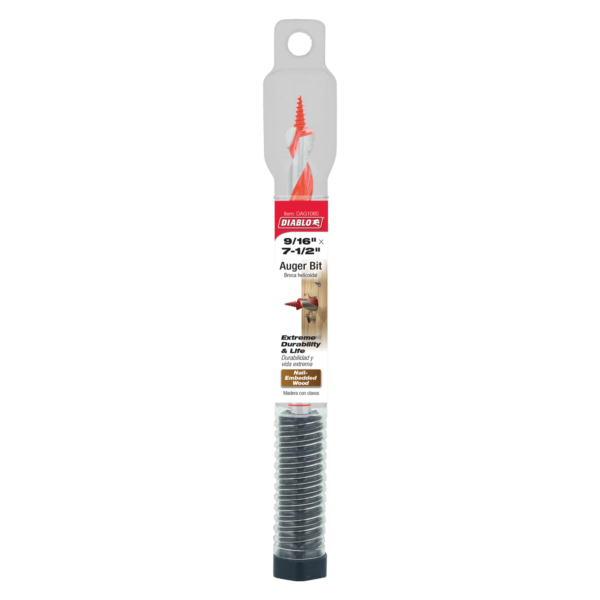9/16" x 7-1/2" Auger Bit for Wood & Nail-Embedded Wood - Image 2