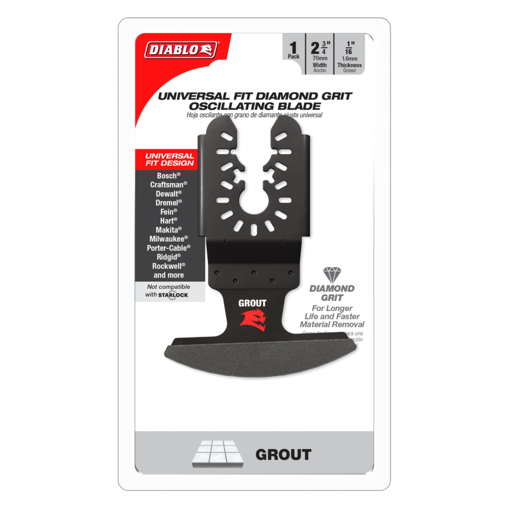 Universal Fit Diamond Grit Oscillating Blade for Grout