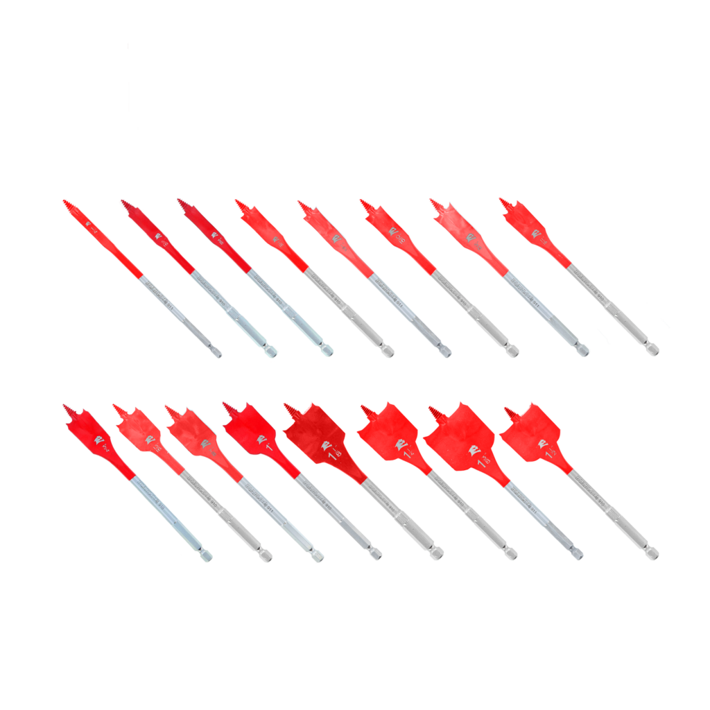 16 pc Spade Bit Set For Wood (16-Piece)