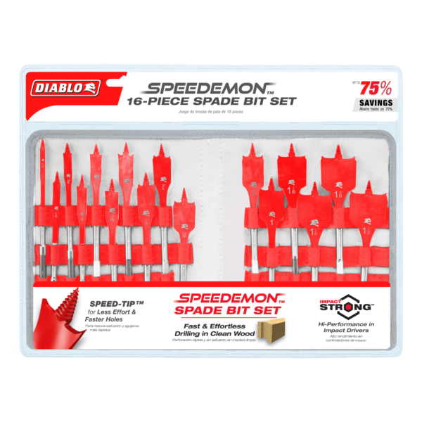 16 pc Spade Bit Set For Wood (16-Piece) - Image 2