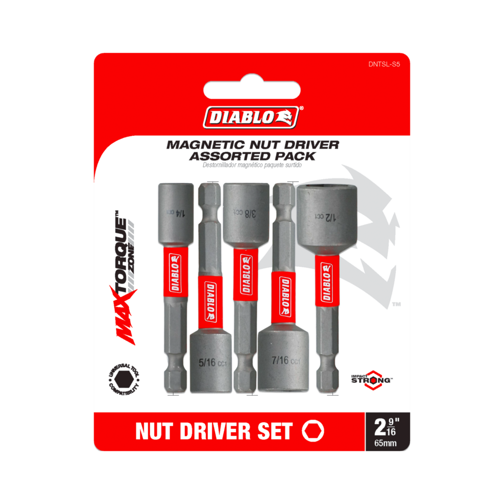 2-9/16" Magnetic Nut Driver Assorted Pack (5-Piece)