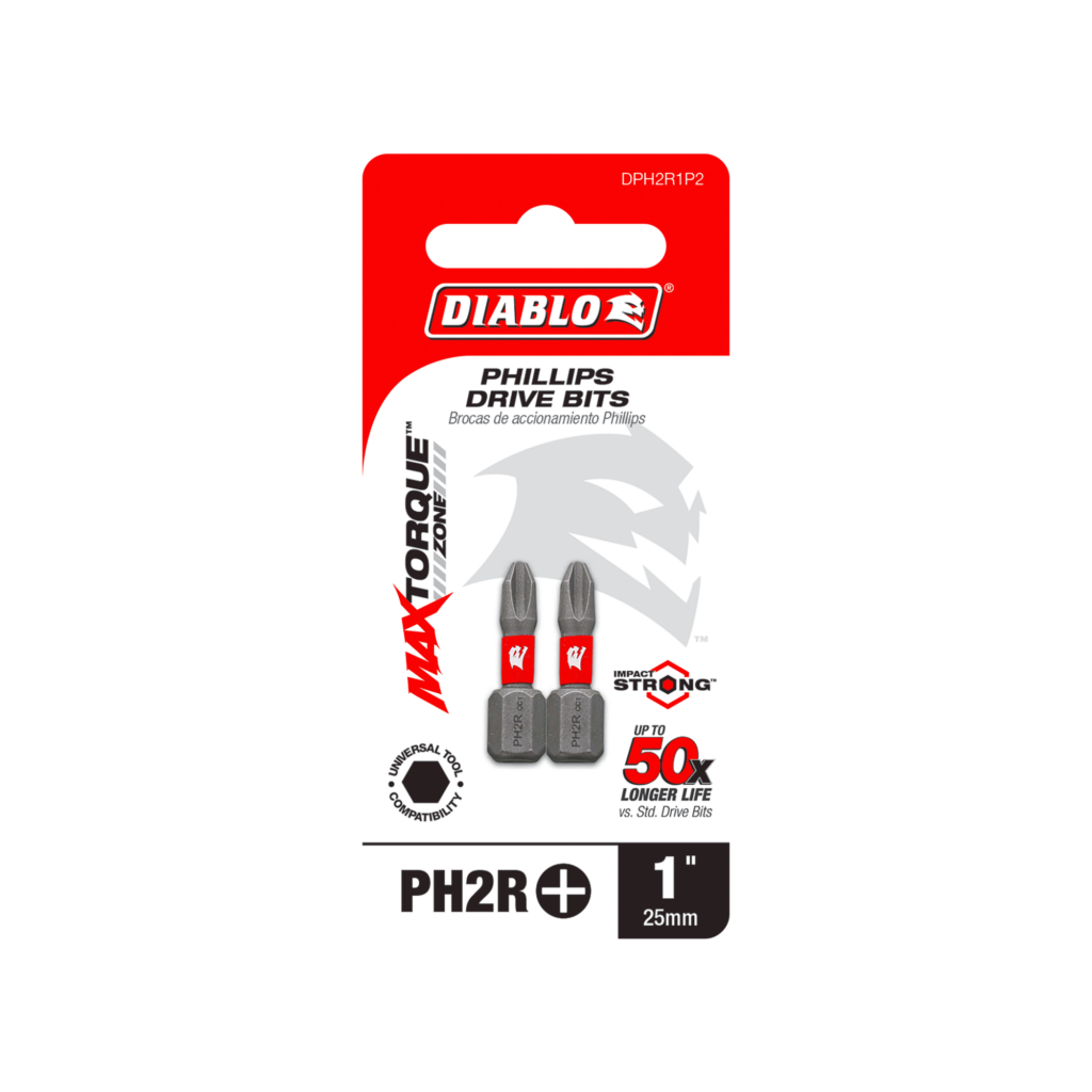 1" Phillips Drive Bits for Drywall (2-Pack)