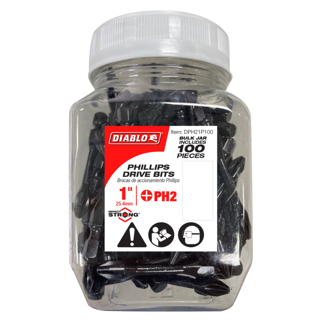 1" #2 Phillips Drive Bits (100-Pack)
