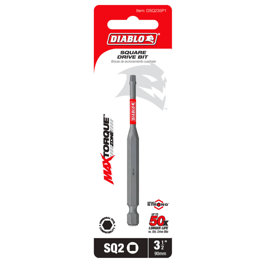 3-1/2" #2 Square Drive Bit