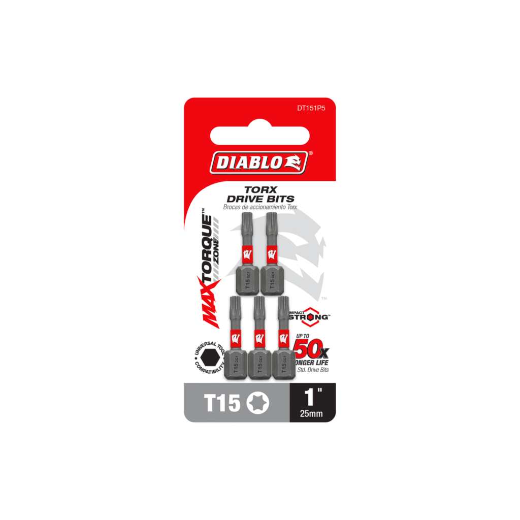 1" #15 Torx Drive Bits (5-Pack)