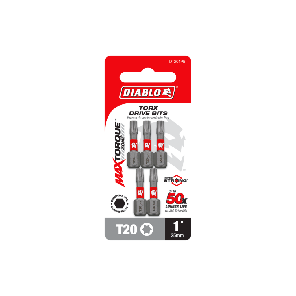 1" #20 Torx Drive Bits (5-Pack)