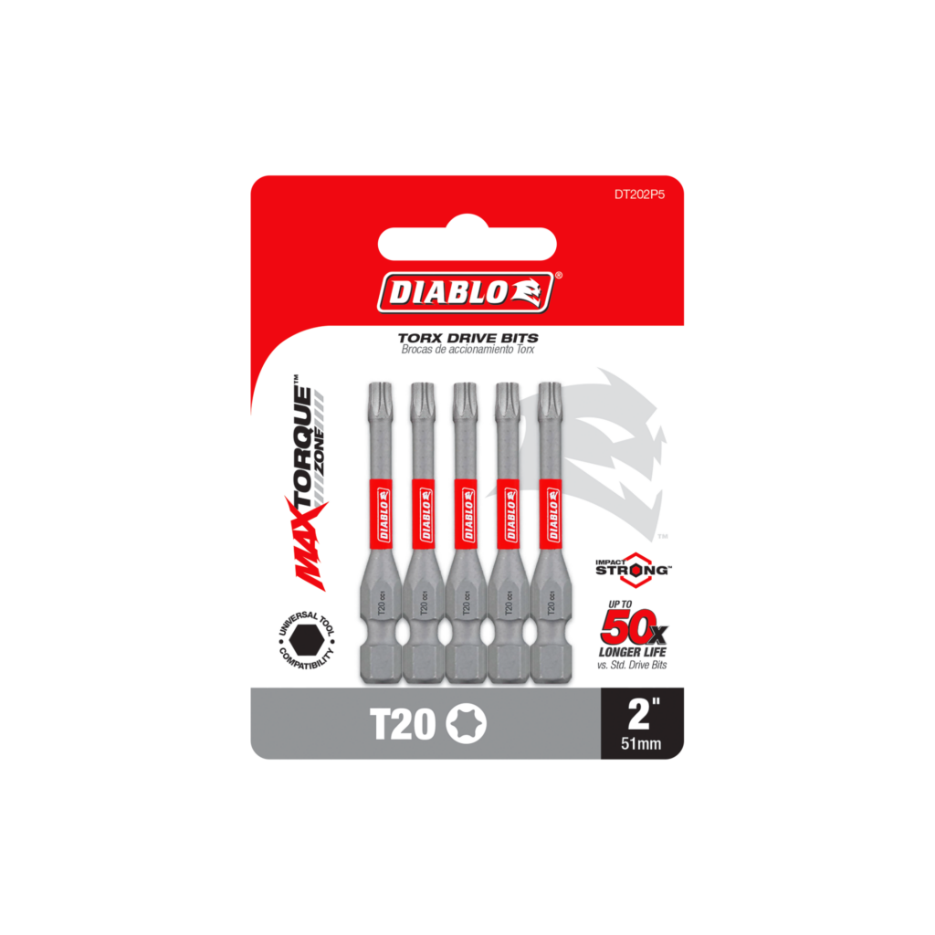 2" #20 Torx Drive Bits (5-Pack)
