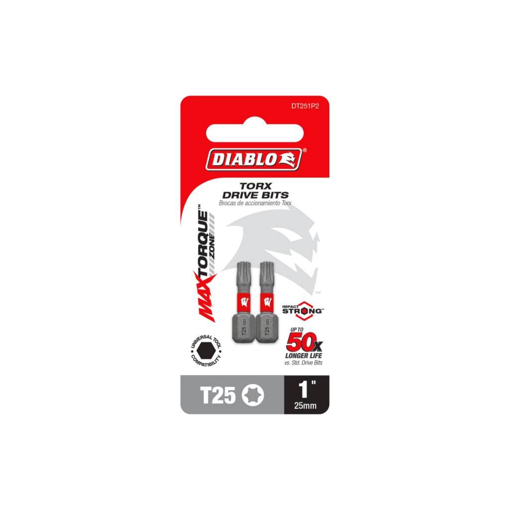 1" #25 Torx Drive Bits (2-Pack)