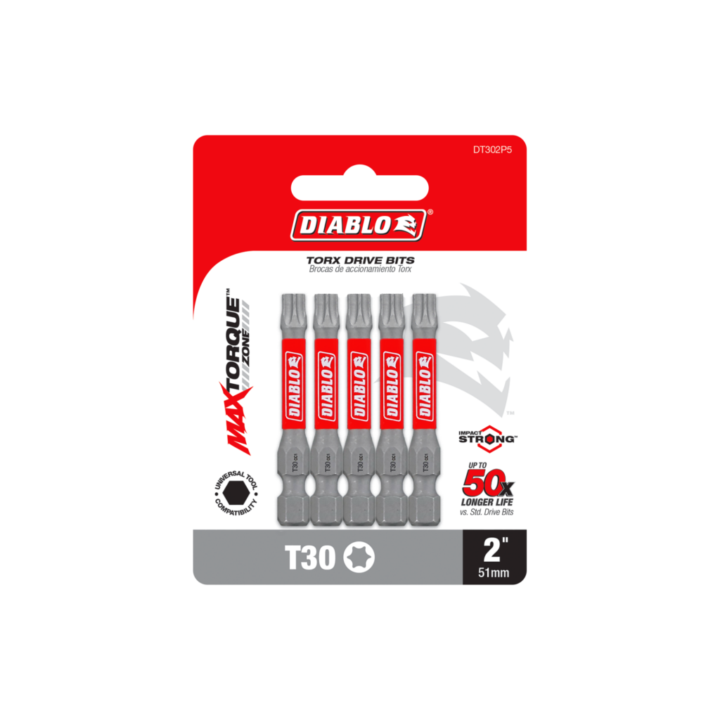 2" #30 Torx Drive Bits (5-Pack)