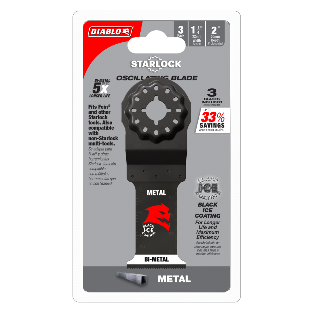 1-1/4" Starlock Bi-Metal Oscillating Blade for Metal (3-Pack)