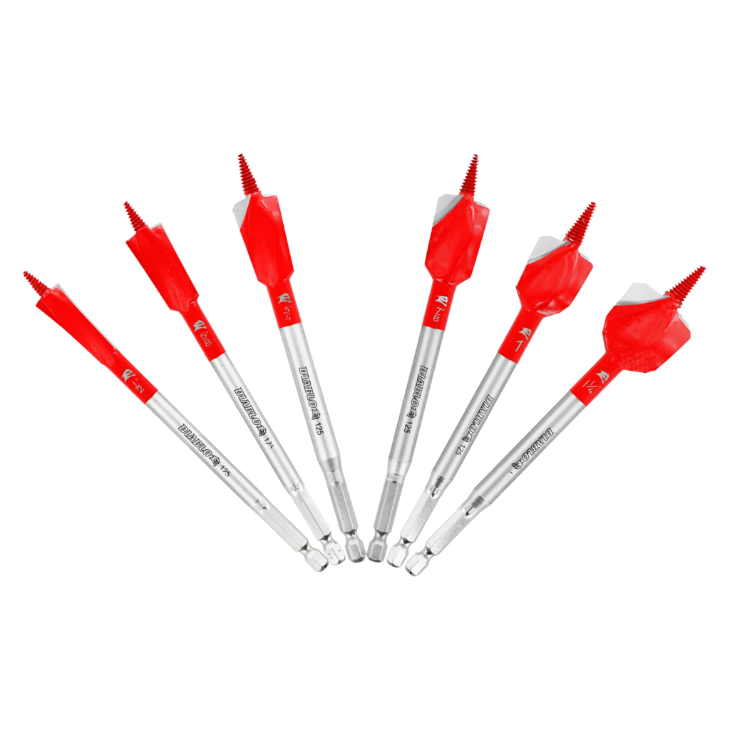 6 pc Demo Demon™ Spade Bit Set for Nail-Embedded Wood (6-Pieces)