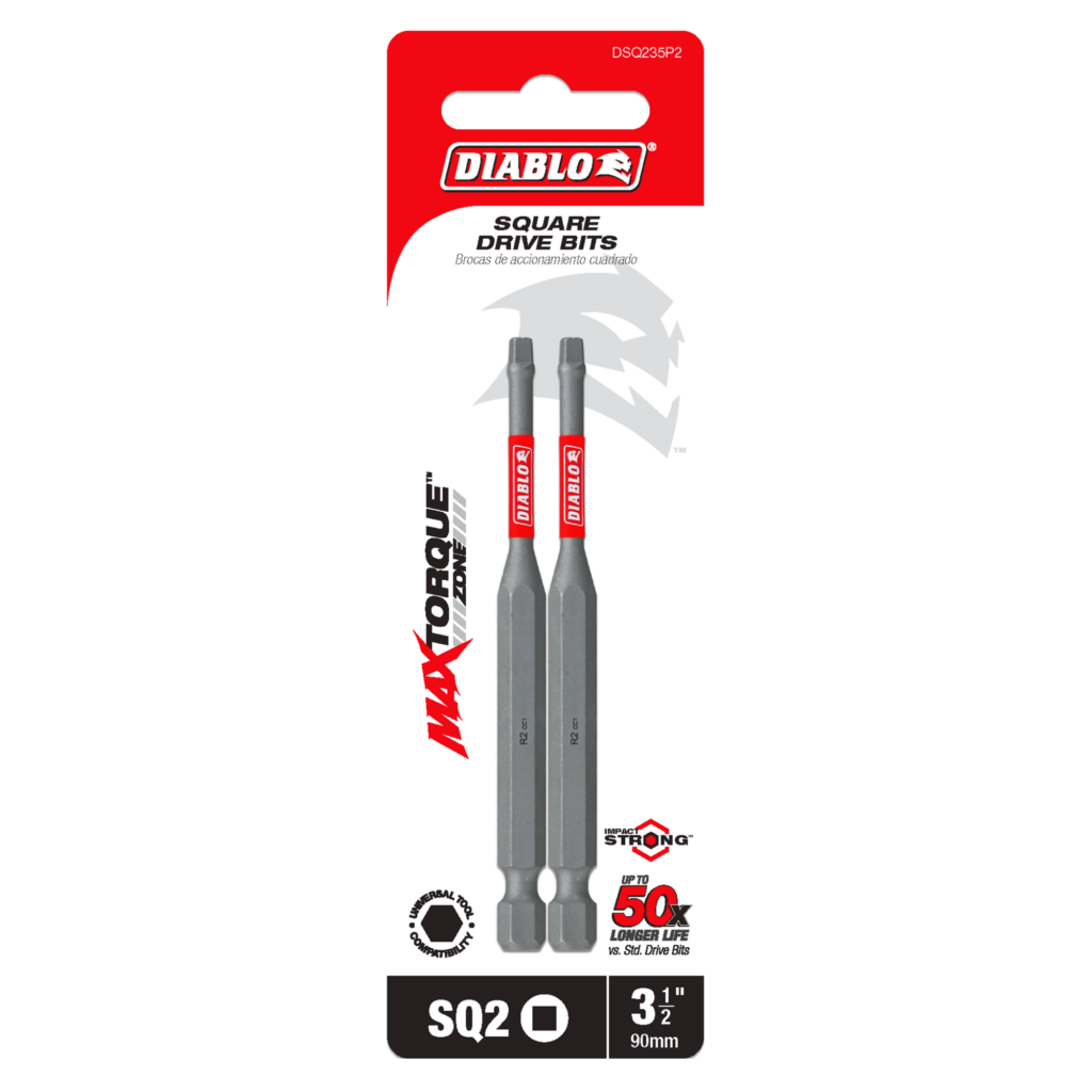 3-1/2" #2 Square Drive Bit (2-Pack)