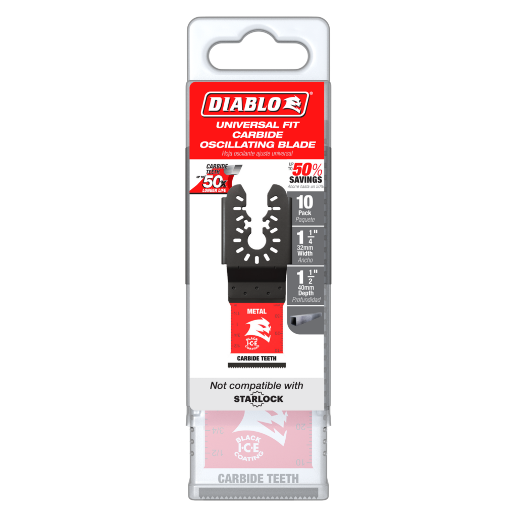 1-1/4" AMPED™ Steel Demon™ Universal Fit Carbide Teeth Oscillating Blades for Metal (10-Pack)