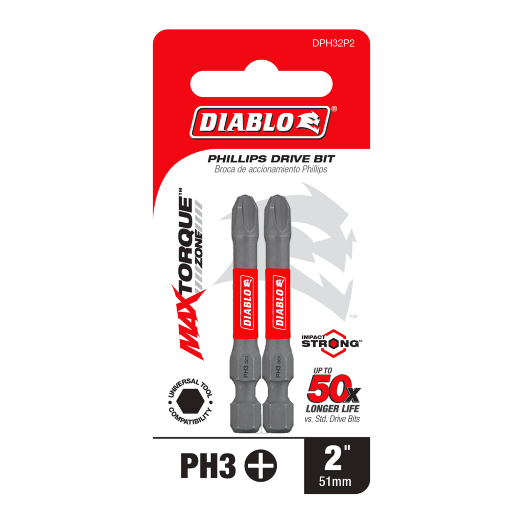 2" #3 Phillips Drive Bit (2-Pack)