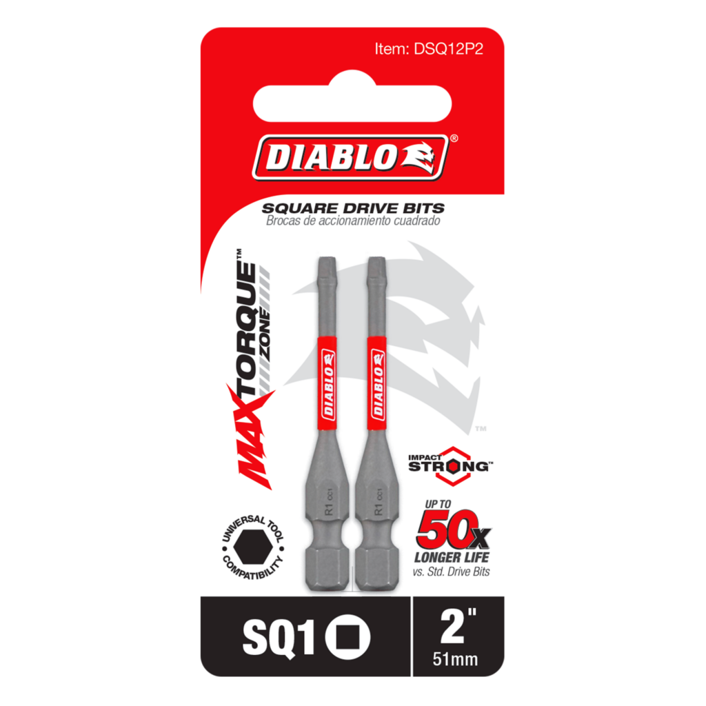 2" #1 Square Drive Bit (2-Pack)