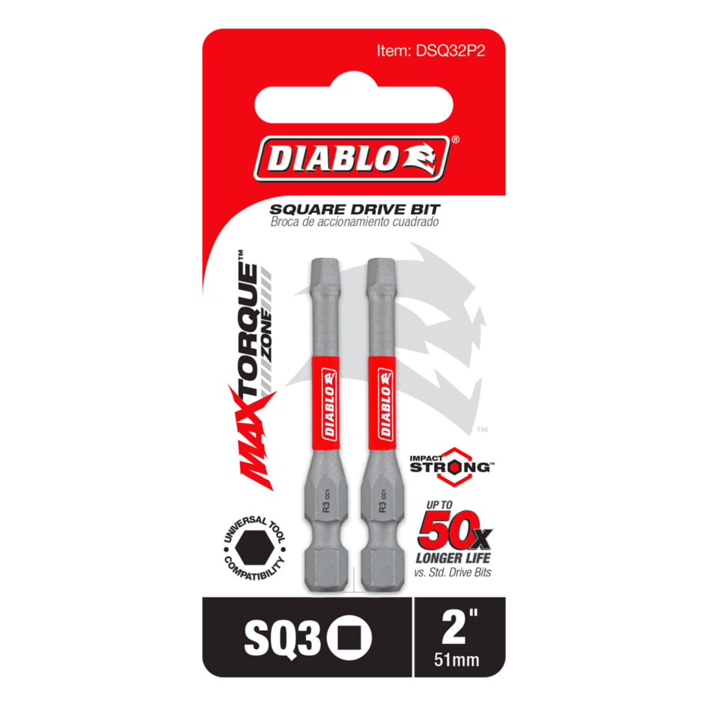 2" #3 Square Drive Bit (2-Pack)