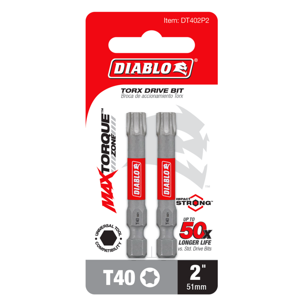 2" #40 Torx Drive Bit (2-Pack)
