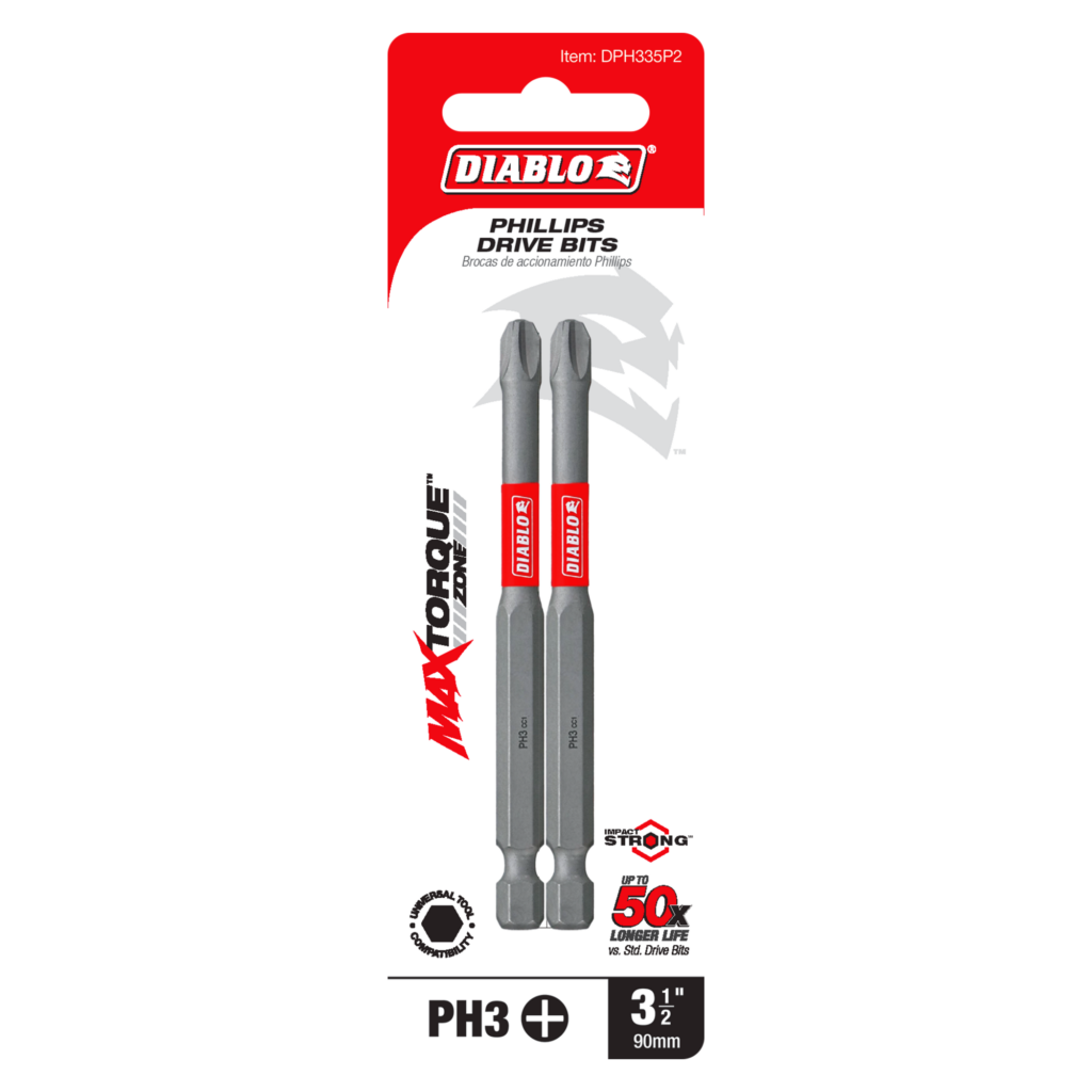 3-1/2" #3 Phillips Drive Bit (2-Pack)
