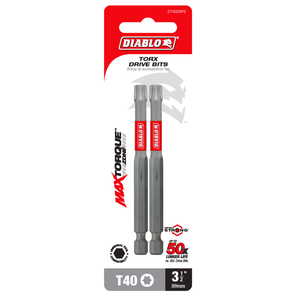 3-1/2" #40 Torx Drive Bit (2-Pack)