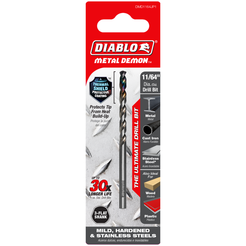 11/64" Metal Demon™ Drill Bit for Mild, Hardened and Stainless Steels