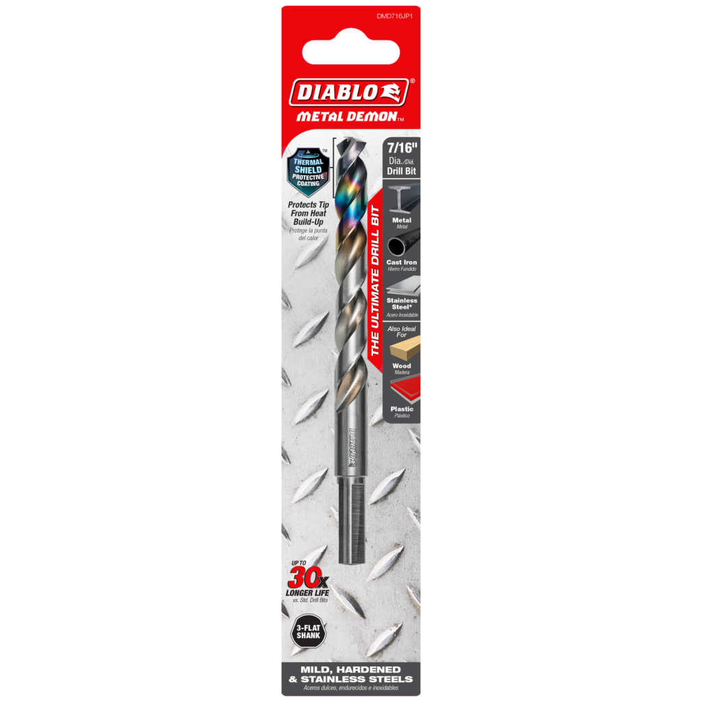 7/16" Metal Demon™ Drill Bit for Mild, Hardened and Stainless Steels