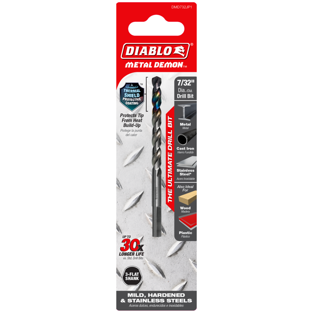 7/32" Metal Demon™ Drill Bit for Mild, Hardened and Stainless Steels