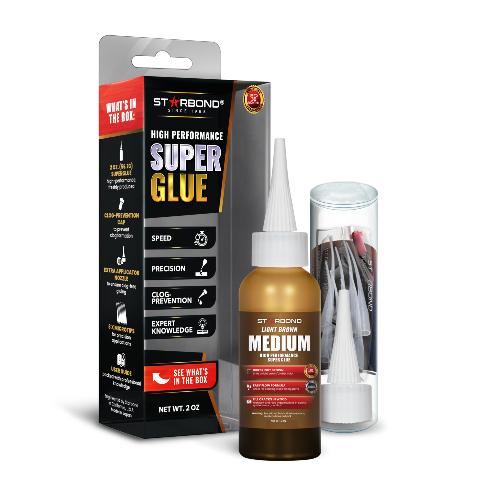 BR-150 Brown Medium Starbond CA Glue (2oz)
