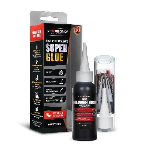 KBL-500 Starbond Black Medium-Thick CA Glue (2oz)