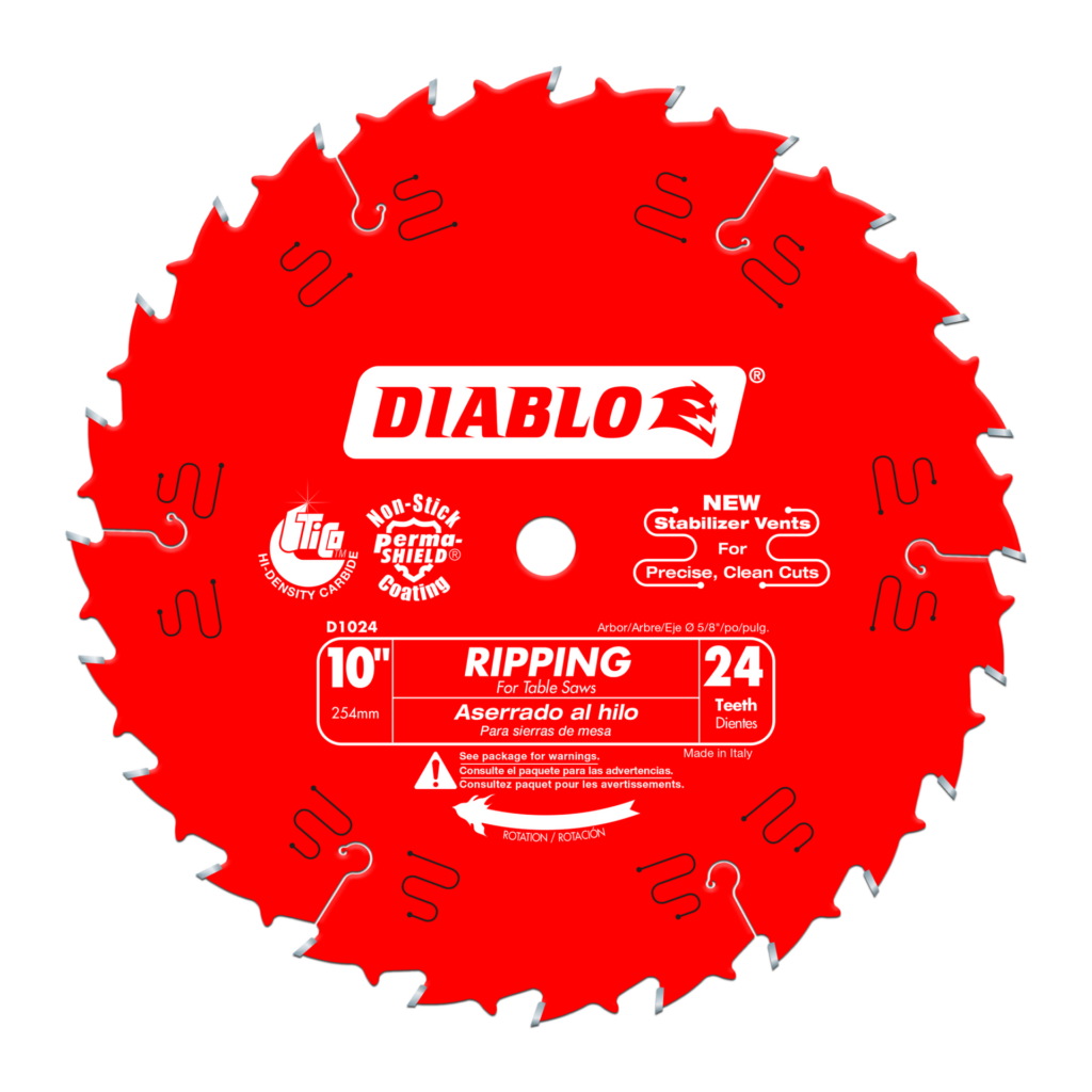 10" x 24-Teeth Ripping Saw Blade for Wood