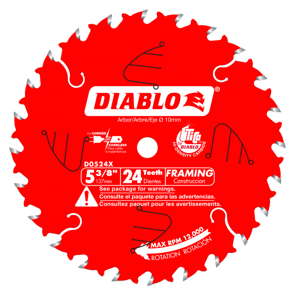 5-3/8" x 24-Teeth Framing Saw Blade for Wood