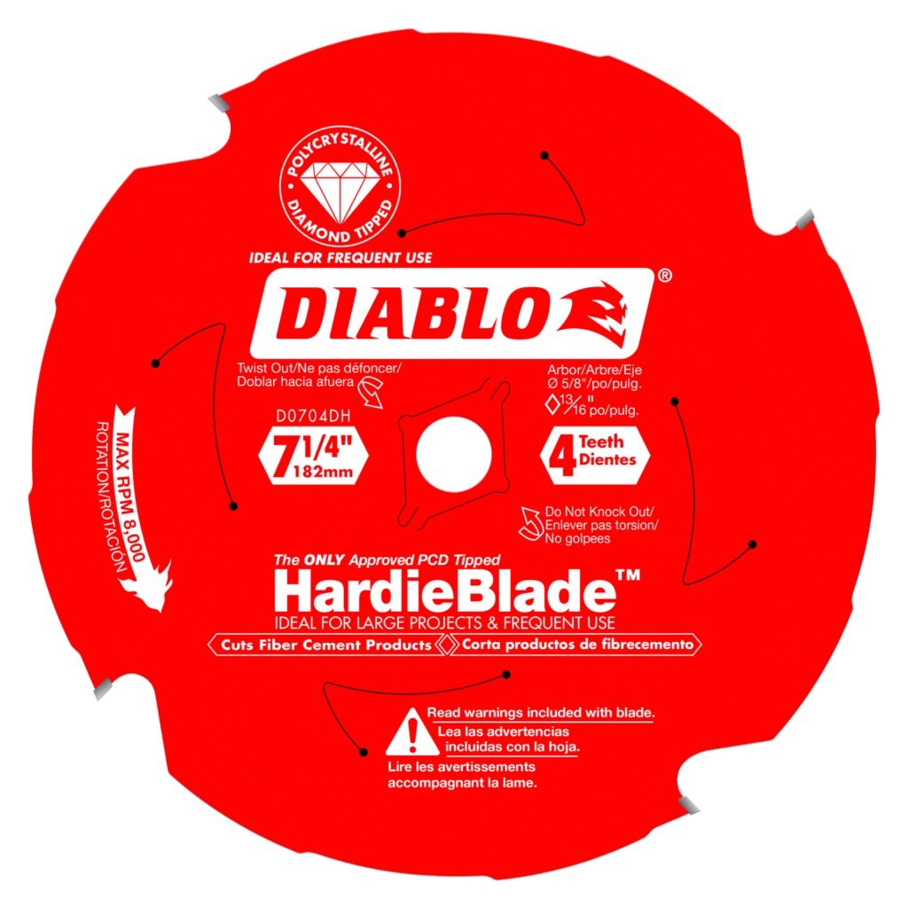7-1/4" x 4-Teeth HardieBlade™ Saw Blade for Fiber Cement