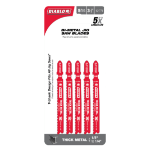 3-3/8" 12TPI Bi-Metal Jig Saw Blades for Thick Metal (5-Pack)