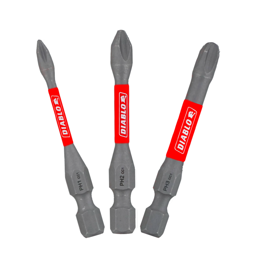 2" Assorted Phillips Drive Bits (3-Piece)