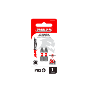 1" #2 Phillips Drive Bits (2-Pack)