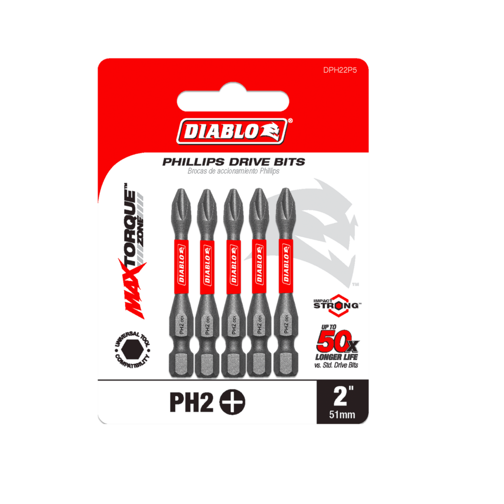2" #2 Phillips Drive Bits (5-Pack)