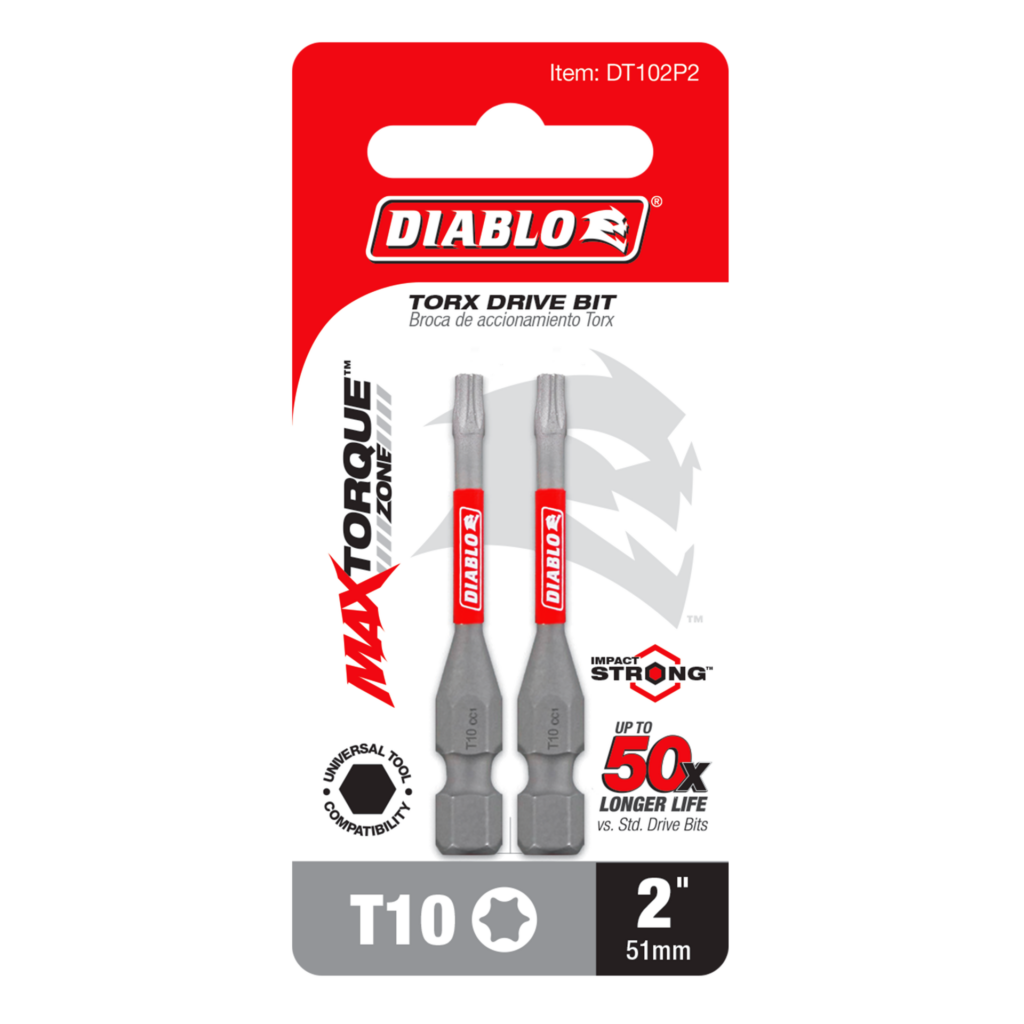 2" #10 Torx Drive Bit (2-Pack)