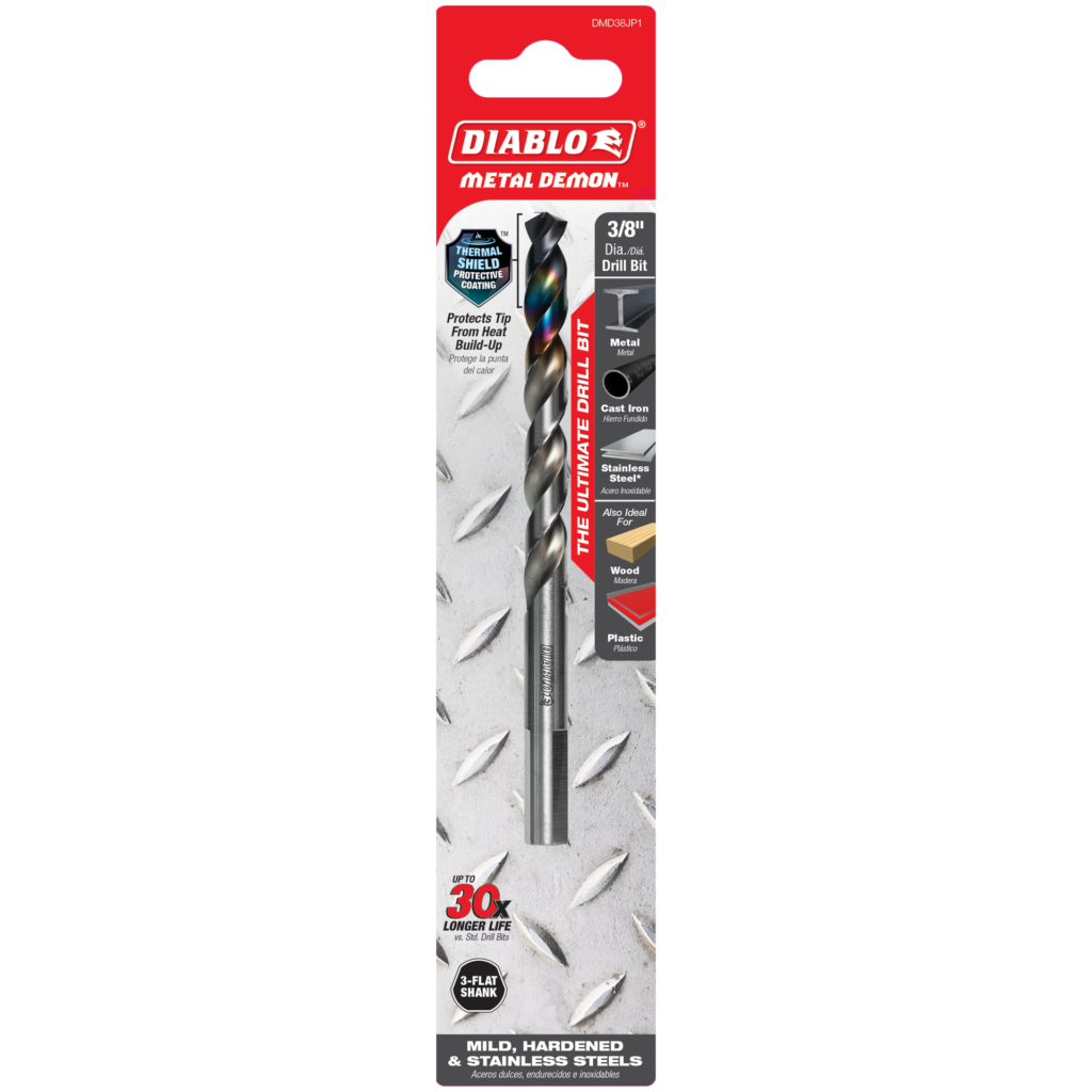 3/8" Metal Demon™ Drill Bit for Mild, Hardened and Stainless Steels