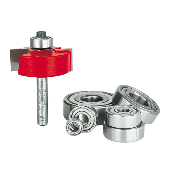 flush, 1/8",1/4",5/16",3/8",7/16",1/2" Depth Rabbeting Bit with Bearings 1/4" Shank