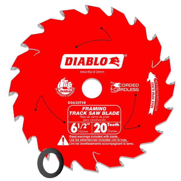 Diablo 6-1/2" 20-Teeth Track Saw Blade for Framing
