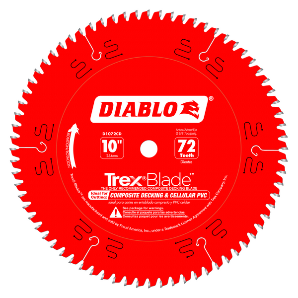 10" x 72-Teeth TrexBlade™ Saw Blade for Composites and Plastic