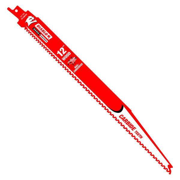 12" 5/7TPI Demo Demon™ Carbide Teeth Reciprocating Saw Blades for Nail-Embedded Wood (3-Pack)