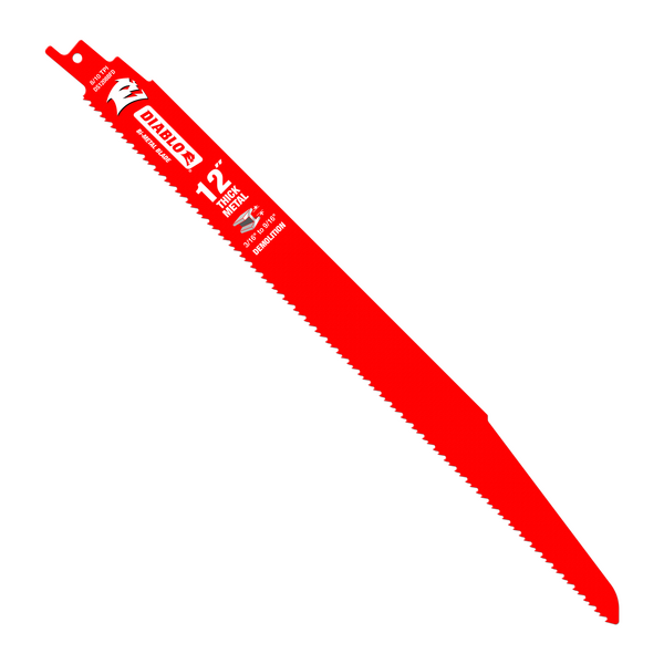 12" Bi-Metal Reciprocating Saw Blade for Thick Metal/Demolition (3/16" to 9/16") (5-Pack)